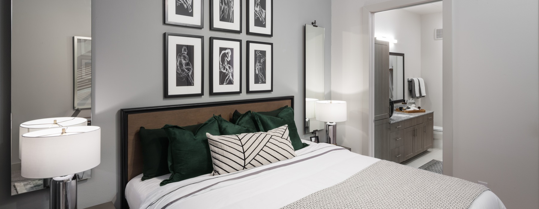 Luxury bedroom that fits a king sized bed