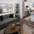 a living room with a couch and coffee table